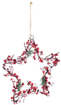 Weihnachts-Anhänger „Berries Star“ Ø 23 cm