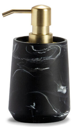 Soap dispenser "Nero" with marble look Ø 8/ H 16 cm