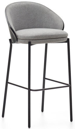 Chaise de bar design "Emmy" - noir/gris