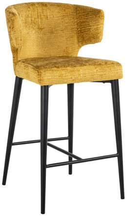 Chaise de bar design "Taylor" Mustard Fusion, hauteur d'assise 67 cm