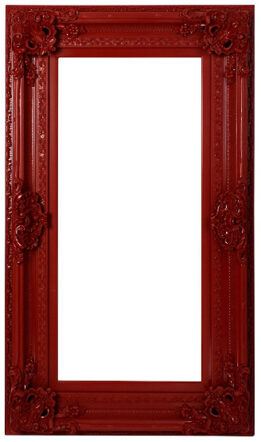 XL decorative baroque frame "Venice" 80 x 150 cm - red