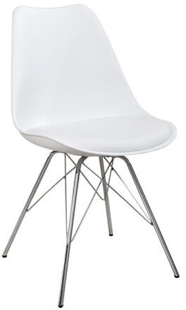 Design chair "Scandinavia" - White / Silver