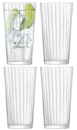 Mundgeblasene Gläser Longdringk-Gläser Gio Line 320 ml (4er-Set)