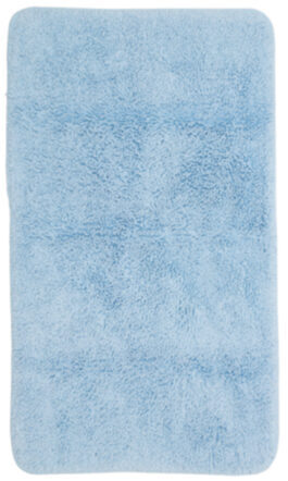 Tapis de bain Curly 90 x 60 cm - Bleu clair