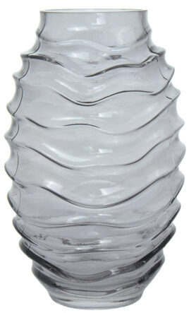 Vase en verre Malibu 25,5 cm - Gris