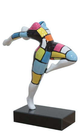 Handgefertigter Design Skulptur „Gymnastic Girl“ 34 x 10 cm