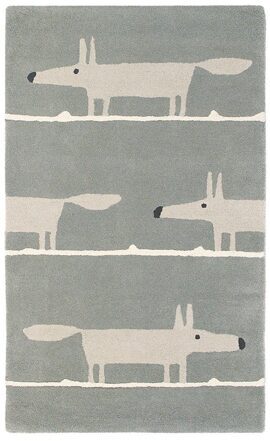 Designer Teppich „Mr. Fox“ Silver - handgetuftet, aus 100% reiner Schurwolle
