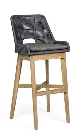 Luxurious design outdoor bar chair "Hesperia" - anthracite