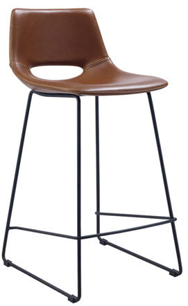 Bar stool Sahara, high quality imitation leather - Brown