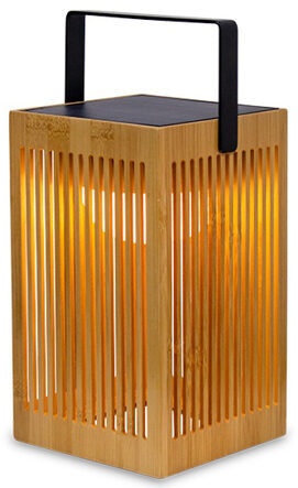 Wireless portable lantern Okinawa made of bamboo