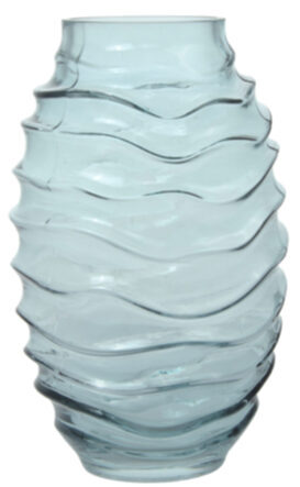 Vase en verre Malibu 25,5 cm - Bleu