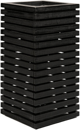 Sustainable indoor/outdoor flower pot "Marrone Orizzontale High Cube" 80 x 40 cm, black