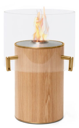 Bio ethanol designer fireplace PILLAR 3T - oak