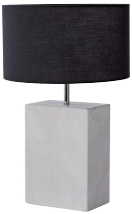 Elegante Tischlampe „Noble“ mit Marmorfuss Ø 35 x 55 cm - Weiss