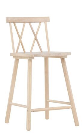 Solid wood bar chair "Mollöström" - Whitewash