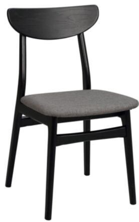 Design Stuhl „Rodham“ aus massivem Eichenholz - Eiche Schwarz