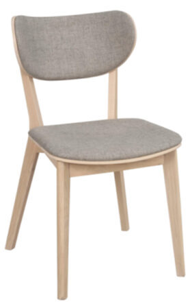 High quality solid oak chair "Katon" - Light oak / Light gray