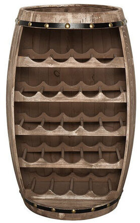 Solid wood wine rack "Bodega" Shabby Chic Ø 50 x H 80 cm