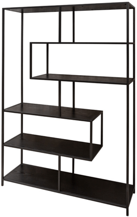 Design shelf "Slim Line" 114 x 185 cm - Black