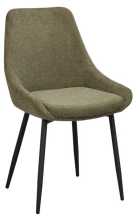 Chaise design "Sina" - tissu structuré vert