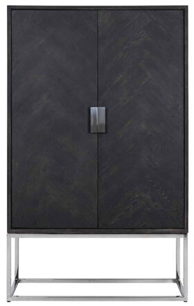Solid wood cabinet Blackbone Silver 2-door