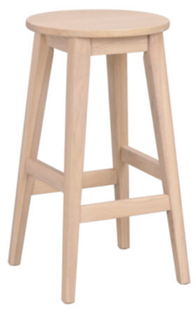 Solid bar stool "Austin" - bleached oak