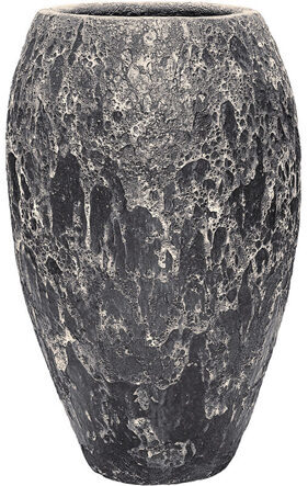 Large, high-quality indoor/outdoor flower pot "Lava Emperor" Ø 57 cm / H 95 cm - Black
