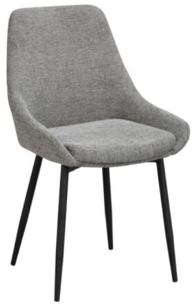 Chaise design "Sina" - tissu structuré gris