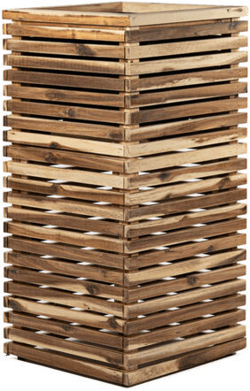 Sustainable indoor/outdoor flower pot "Marrone Orizzontale High Cube" 98 x 51 cm, Natural