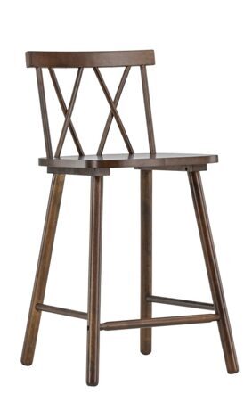 Solid wood bar chair "Mollöström" - Mocca