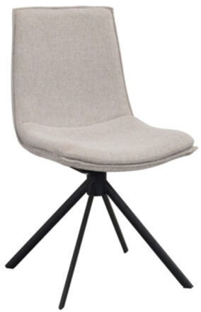 Swivel chair "Lowell" - textured fabric gray
