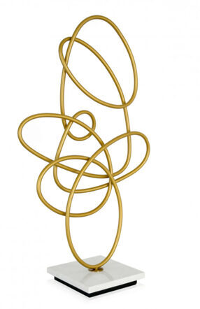 Design-Skulptur Abstrakte Eisenskulptur - Gold