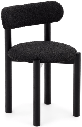 Chaise en bois massif de haute qualité "Nebay" - chêne/noir