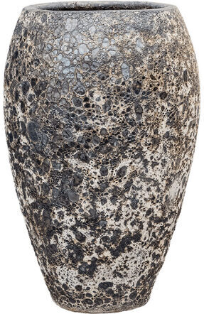Large, high-quality indoor/outdoor flower pot "Lava Emperor" Ø 45 cm / H 75 cm - Relic Black