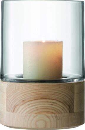 Handgefertigte Windlicht & Vase „Lotta“ inkl. Kerze 22.5 cm