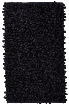 Luxurious bath rug "Rocca" Black 60 x 100 cm