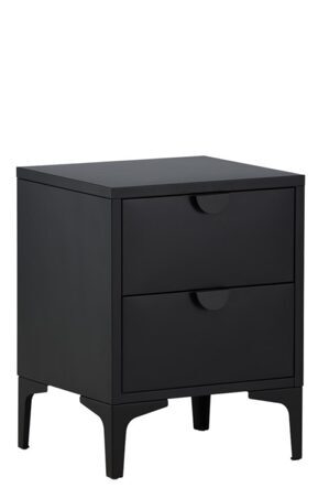 Table d'appoint et de chevet design "Piring" 40 x 45 cm, noir