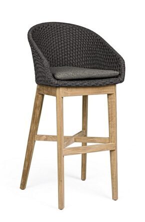 Luxury design outdoor bar chair "Coachella" - anthracite