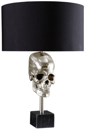 Lampe de table design "Skrull" Ø 40/ H 56 cm - Argenté