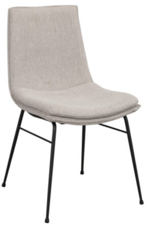 Design chair "Lowell" - textured fabric gray