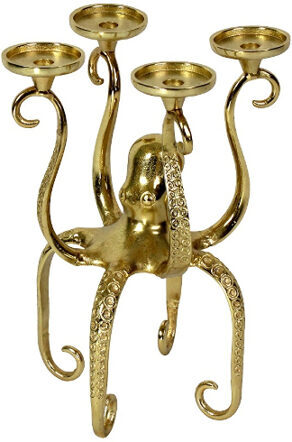 Design Kerzenständer „Oktopus Ottilie“ Ø 32.5 / Höhe 43.5 cm - Gold