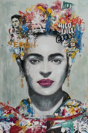 Handbemalter Kunstdruck „Frida Kahlo“ 80 x120 cm