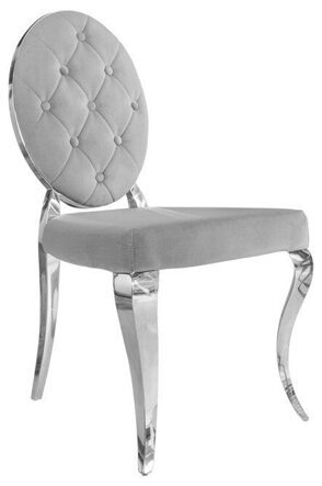 Chair "Modern Baroque" - Stainless Steel/Grey