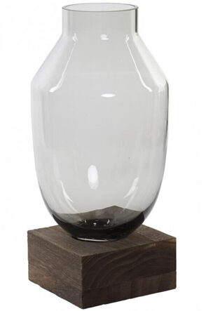 Glass vase "Wooden II" 28 cm