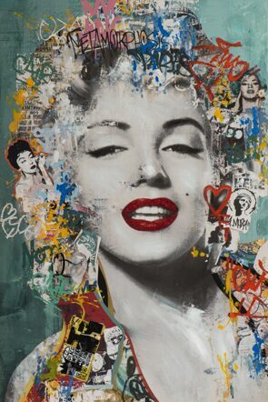 Impression d'art peinte à la main "Marilyn Monroe" 80 x120 cm