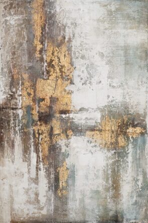 Hand painted picture "Abstract Brown & Gold" 100 x 150 cm