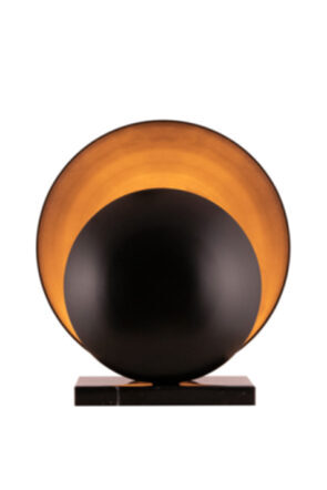 Lampe de table "Orbit" avec socle en marbre Ø 30/ H 32 cm - Noir