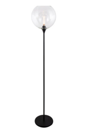 Floor lamp "Bowl" Ø 28/ H 150 cm - Clear/Black