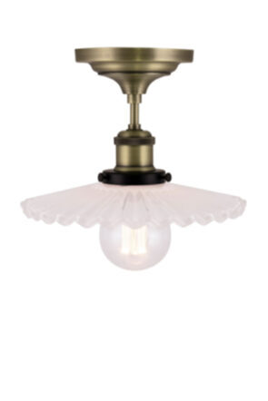 Ceiling lamp "Cobbler" Ø 25 cm - White/ Antique Gold