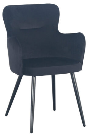 Armchair "Wing" with velvet cover - Black